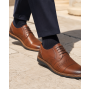 Pantofi barbati casual din piele naturala maro cu perforatii 267M